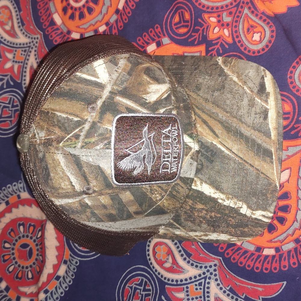 Delta Waterfowl Foundation Camoflauge Mesh Back Strapback Hat Cap